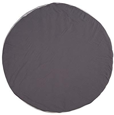 LÄSSIG Krabbel-und Spieldecke aus Muslin Bio-Baumwolle waschbar/Seat Cushion Muslin anthracite