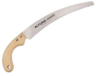 Altuna - Seghetto di Potatura - Manico Ergonomico in Legno - Include Custodia Resistente - Lama Rettificata Professionale 330mm - Dentatura Giapponese Temprata - Sega a Mano Altuna J425 Advanced