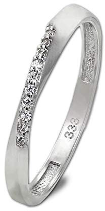 GoldDream 333er Weißgold Zirkonia Ring Gr. 54 Damen Ringschmuck weiß D2GDR523J54 Goldschmuck von Gold Dream