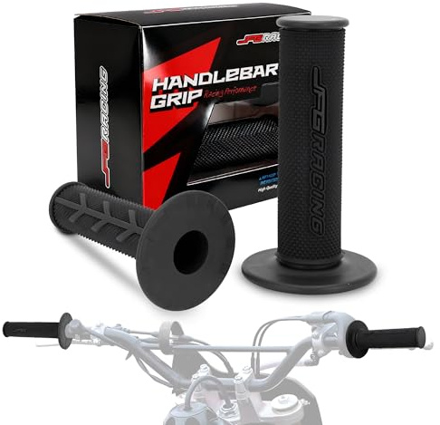 JFG RACING 7/8 Motorcycle Grips,22mm 24mm Non Slip Dirt Bike Hand Handlebar Glue Universal for Most Pit Bike Motercross Hawk 250 KLX KX EXC XC SX CRF CR YZ WR DRZ RMZ 50 85 100 150 250 350 450-Black
