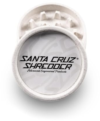 Santa Cruz Shredder Grinder for Herbs and Spices Knurled Top for Stronger Grip 2-Piece Medium 2.2 (White)