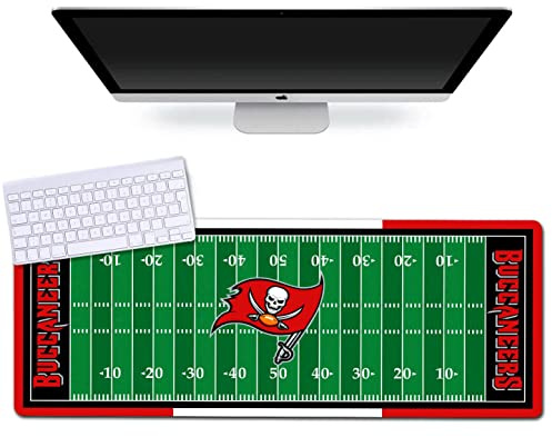 Large Gaming Mouse Pad, Mousepad with Non-Slip Rubber Base for Laptop Computer Desktop Keyboard,Football Fans Boy Husband Gift Dark Red Design Mat