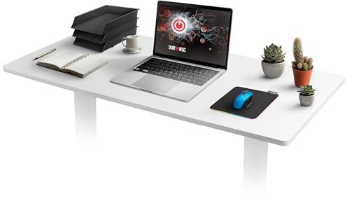 Duronic TT120 WE Tischplatte, Schreibtischplatte 120 x 60 x 1,9cm, 4-teilig | Table Top für individuellen Tisch, Ideal für höhenverstellbare Workstation, Sitz-Steh Schreibtisch für Home-Office und Büro