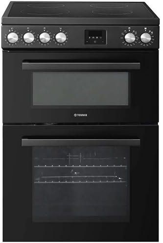 Teknix TKED64INDB 60cm Induction Double Oven Electric Cooker - Black