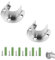 SJJJS 2 pezzi supporto per tubo guardaroba,supporto per asta guardaroba in acciaio inossidabile, supporto per asta di flangia, staffa a U supporto per armadio 22-26 mm
