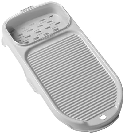 F Fityle Asse per lavare i panni, Asse per lavare le mani Lavaggio portatile antiscivolo per uso domestico con portasapone, Asse per lavare la biancheria
