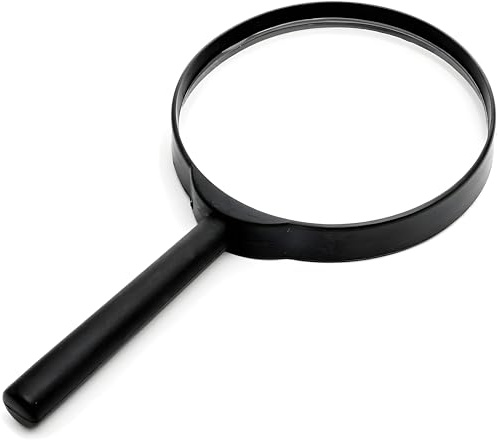 WedDecor 5x Zoom Handheld Magnifying Glass, Pocket Magnifying Glass, Lightweight & Portable Magnifying Lens Glass for Seniors and Kids Reading Books, Strong Magnifier Glass for Inspection & Crafts