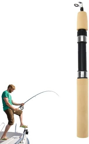 Vbnuyhim Eisangelrute und Rolle Combo, Teleskop-Angelrute, Winter- -Angelausrüstung, Reisetaschen-Angelrute, Eisangel-Kombinationen für Salzwasser Süßwasser