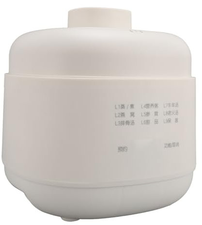 Marmite électrique, 200 W 1 L en Céramique pour Soupe, Bouillie, Mijoteuses avec Couvercle, Mini Ragoût électrique Anti-brûlure Sèche, Petite Mijoteuse avec Minuterie pour la
