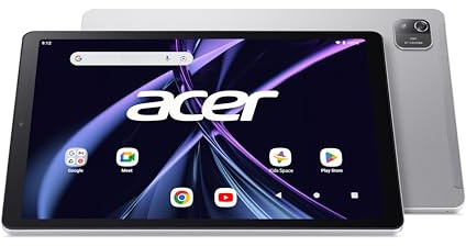 Acer Iconia Tab A10 (A10-21-A7RM) Tablet 10 Zoll (25,65 cm) HD IPS Touch Display - Allwinner A523 Octa-Core Prozessor, 4 GB LPDDR4 RAM, 128 GB eMMC Speicher, Android 14, Grey