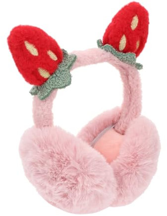 BESTYASH Foldable Pink Ear Warmers Kids Winter Ear Muffs Soft Warm Earmuffs for Toddlers and Girls Cold Weather Protection