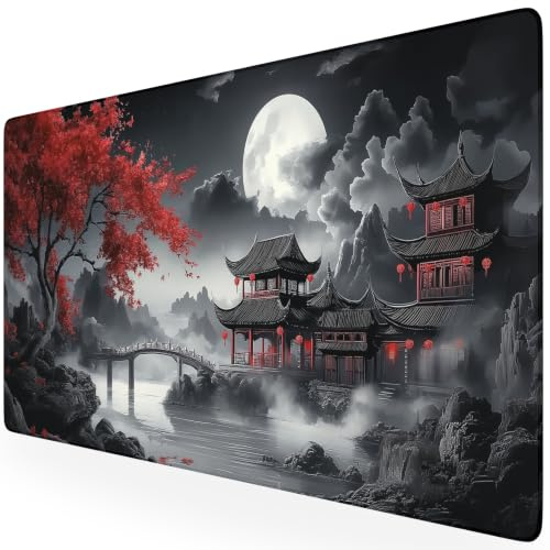ONETAPZ.PRO Mauspad XXL - ideale Größe Gaming Mauspad 900x400 3mm Dicke Tapzpad Red Sakura - präziser Glide für Gamer auf Mousepad XXL - wasserabweisendes Mauspad Gaming
