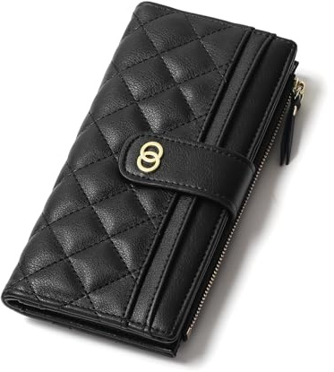 SENDEFN Purses for Women RFID Blocking Large Capacity Purse Bifold Ladies Purse Long Wallet for Women with 1 Zip Coin Pocket, 11 Card Slots