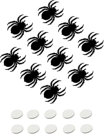 BESTonZON 10 Stück Spinnen-Patch Aus Filz Aufkleber Halloween-fensterdekoration Gefühlt
