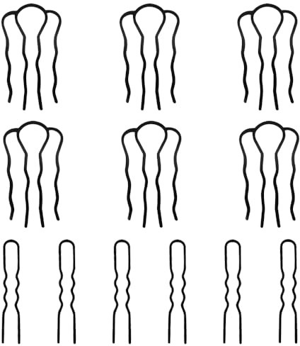 TRKETK 12 Stück Haarkamm zum Stecken U Förmige Haarkämme zum Stecken Kamm 4 Zähne Metall Seitenkämme Haarnadeln Haarkämme French Retro für Frauen Mädchen Vieler Frisuren Zubehör