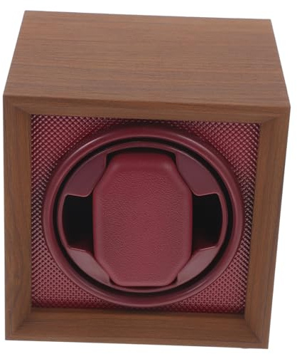 Mikikit Caja Giratoria para Relojes Automáticos de Madera de Nogal Estuche Enrollador Vintage Soporte Giratorio Diseño Retro Compatible Relojes Mecánicos Decoración Elegante Hogar