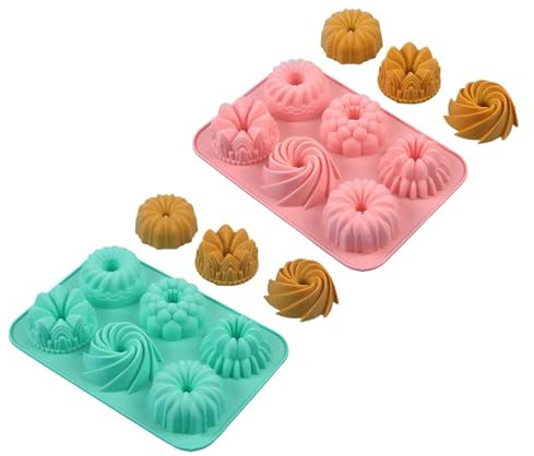 Set di stampi da forno in silicone per uso alimentare, diverse forme di cottura stampi per biscotti per dolci e torte, set di utensili in silicone da cucina