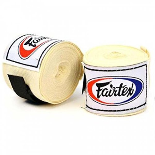 Fairtex Bandagen, halb-elastisch, 4.5 m, weiß, Hand Wraps, MMA, Muay Thai, Boxen
