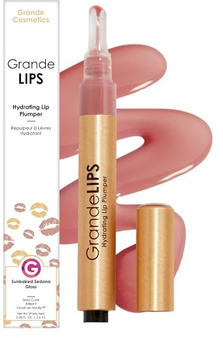 Grande Cosmetics GrandeLIPS Hydrating Lip Plumper Gloss - for Fuller-Looking, Hydrated Lips - Sunbaked Sedona (0.084 oz)