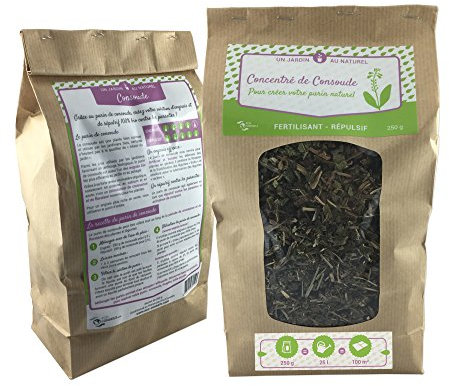 Concentré de Consoude - Engrais 100% Naturel pour Fleurs, Plantes du Jardin & Potager - 250 Grammes pour 25 Litres de Purin - Bio-Stimulant Efficace & Écologique