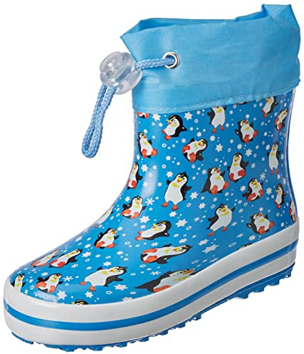 Beck Unisex Kinder Pinguine Gummistiefel, Blau, 22 EU