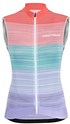 Uglyfrog Westen Damen Ärmellos Radtrikot Fahrradtrikot Fahrradbekleidung für Frau mit Elastische Mode Atmungsaktive Schnell Trocknen Stoff MJWL01F