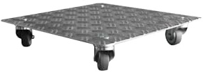 Schlögel GmbH Alu Pflanzenroller Duett 2,5/4mm 200x200mm bis 200kg | Modell AluGrip-V200, Indoor Outdoor, Blumenroller Untersetzer