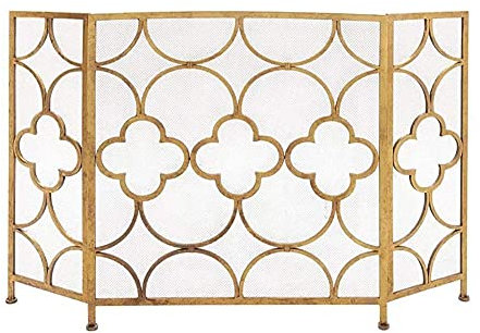 FLBT Schermo del Camino Parascintille Pieghevole per caminetti/stufe/Griglie, Rete di Sicurezza per Animali Domestici, per fuochi Aperti/fuochi a Gas/bruciatore a Legna Needed