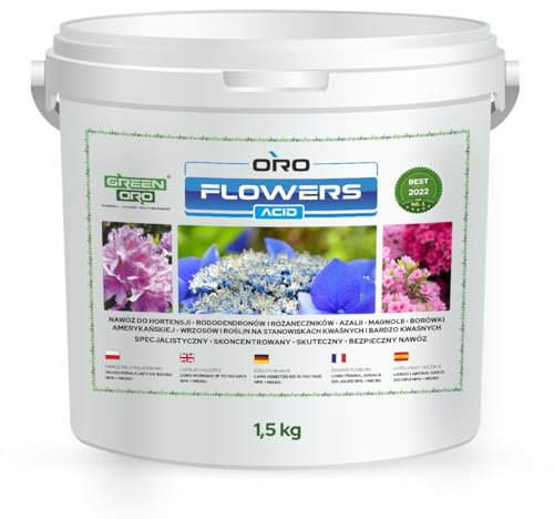 GREEN ORO FLOWERS ACID 1,5KG Langzeitdünger für Hortensien & Säurepflanzen
