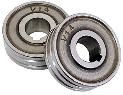 2x Roll Wheels Knurled Groove Wire Machine Feed Drive Rollers 30mm (1.18 inch) Diameter Fit for SSJ-29A Wire Feeder MAG MIG Welders Equipment Parts (1.4mm/1.4mm)