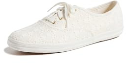 Keds Women's Champion Seasonal Canvas Sneaker, Crochet Cream, 10
