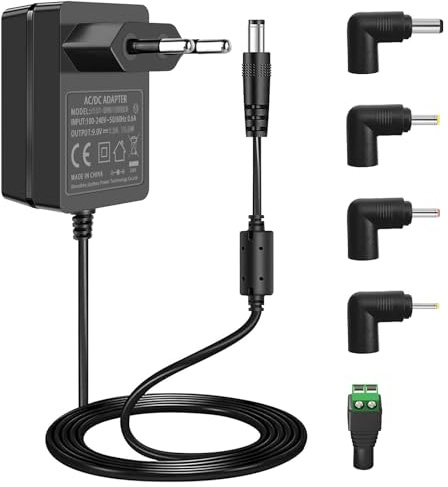 9V 2A Netzteil, für DC 9Volt 2A 1,5A 1A Ladegerät, AC110-240V auf 9V. | für 9Vdc Crosley Plattenspieler, Arduino UNO R3, Schwinn Bike, Plattenspieler Küchenwaage Transformator Netzkabel.