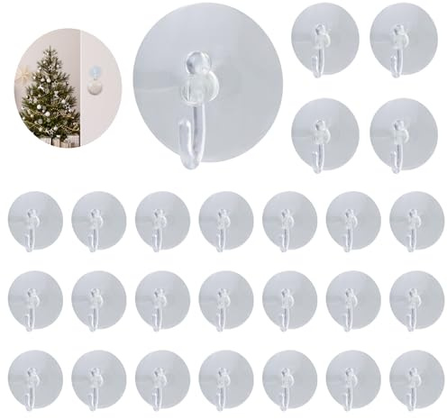 ShnminEU 40 Stück Saugnapf mit Haken Ø 40mm Saugnapf Haken Ohne Bohren Küche mit Saughaken Extra Stark für Weihnachten Geburtstag Partys und Hochzeit