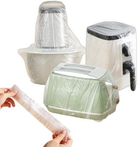 STAYWILD 60 PCS Clear Small Appliance Dust Covers,Disposable Kitchen Appliance Covers for Instant Pot,Mixer,Meat Slicer,Air Fryer,Toaster Oven,Food Processor,Blender,Slow Cooker,Coffee & Bread Maker