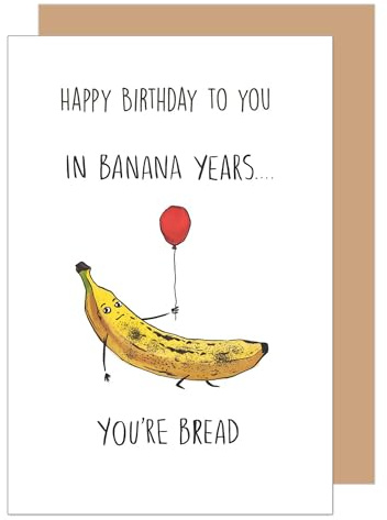 Edition Seidel Premium Geburtstagskarte mit Umschlag. Glückwunschkarte Grußkarte Karte mit Spruch Billet Geburtstag Happy Birthday Mann Frau Banane lustig Humor (G3579 SW024)