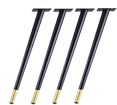 Gambe per mobili in metallo, 4 pezzi, dritte/oblique, affusolate, gambe di supporto per mobili, piedini di ricambio con design antiscivolo, viti incluse lunghezze da 10 a 72 cm