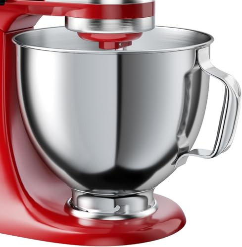 Yuehuamech Rührschüsseln aus Edelstahl 4. 5. 5 QT Tilt- Kopf Stand Mixer Schüssel mit Griff 5QT Mixer Schüsseln kompatibel mit Kitchen- Aid Mixer Mehrzweck- Küche- Begleiter