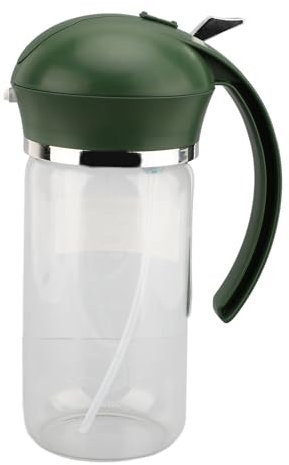 Jwthee Dispensador de aceite para cocina, pulverizador de aceite de oliva para cocinar 550 ml, 2 en 1 botella de aerosol reutilizable y portátil (Verde)