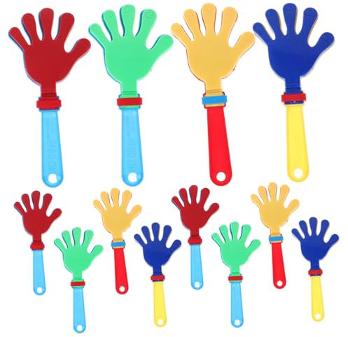 KOMBIUDA 12stücke Kunststoff Hand Klatscher Spielzeug Mit Händen Geräuschemacher Für Junge Mädchen Party Favors Aus Plastik Leicht Und Sicher Zum Spielen Helle Farben Für Gehirnentwicklung