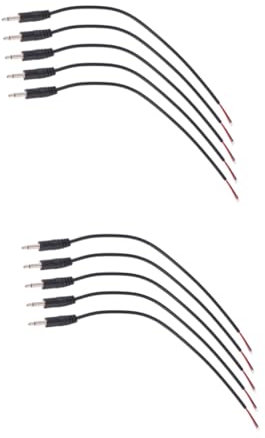 DIYEAH 20pcs Male Plug Audio Cable to Bare Wire Mono Plug Jack Connector for Wired Headphones and Microphone Use