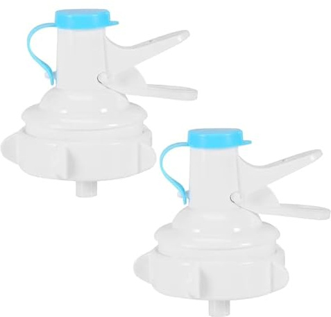 Dispensador de Botellas de Agua, Válvula Dispensadora de Agua de 5 Galones Válvula Dispensadora de Jarra Reutilizable Tapa de Jarra Boquilla de Botella para Botella No Roscada de 55mm (2Pcs)