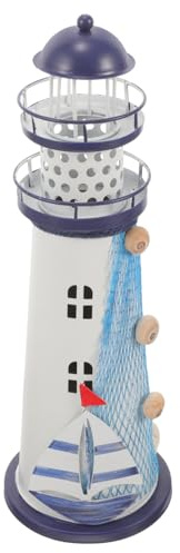 BEBEMOKO Lámpara Decorativa de de Hierro con Luz LED Estilo Adorno Náutico para Escritorio y Decoración