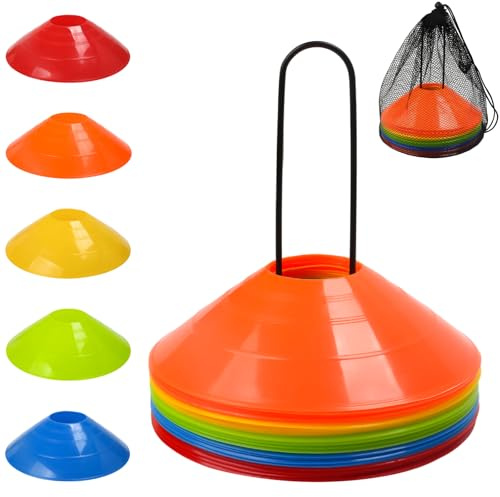 VirtuGro 25Pcs Football Cones Sports Cones Marker Football Training Cones