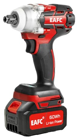 Llave de impacto eléctrica sin escobillas de 350 Nm, taladro atornillador, par de torsión, extracción de neumáticos, desmontaje manual, herramientas eléctricas para reparación de automóviles. (60 Wh)