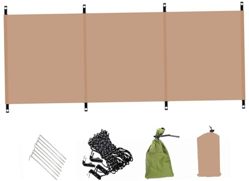 Porgeel Windbreaker, 98x28 Inch Oxford Cloth Camping Wind Blocker with Ground Nails & Wind Ropes & Storage Bag, Sunbathing Privacy Screen for Outdoor