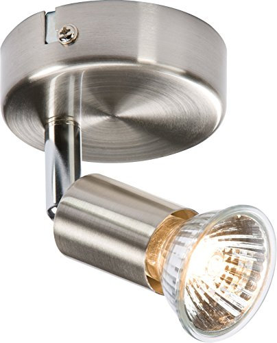 Knightsbridge Single Spotlight in Brushed Chrome, Stainless Steel