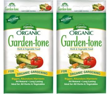Espoma Organic Garden-Tone 3-4-4 Organic Fertilizer for Cool & Warm Season Vegetables and Herbs. Grow an Abundant Harvest of Nutritious and Flavorful Vegetables – 18 lb. Bag - 2 Pack