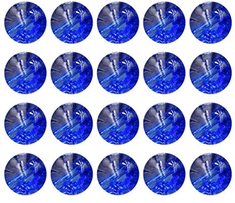 50Pcs Mini Klare Kristall Strass Knöpfe Nähen Befestigungsknöpfe Dekorative Knöpfe für DIY Handwerk Nähen Kleidung Scrapbooking 1Cm (Blau)