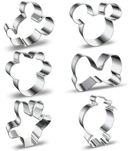 6 Pezzi Tagliabiscotti Animale,Formine per Biscotti,Stampi Biscotti,Stampo Biscotti Animale in Acciaio Inox,Cookies Cutter,per Bambini Biscotti Torta Decorazioni