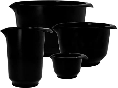 Birkmann, Colour Bowls Rühr- und Servierschüsselset, 4‑tlg., schwarz, kratzfest, standfest, nachhaltig, 610637